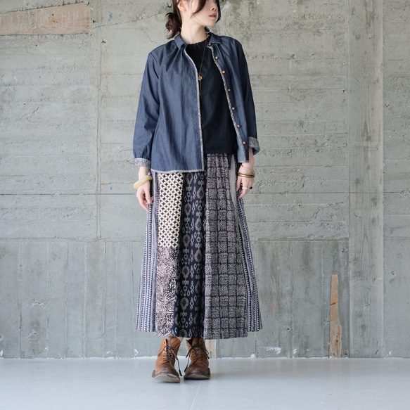 【補貨】簡約又不失時尚！簡約紐扣襯衫（22w-16）牛仔款 5號 第5張的照片