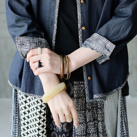 【補貨】簡約又不失時尚！簡約紐扣襯衫（22w-16）牛仔款 5號 第9張的照片