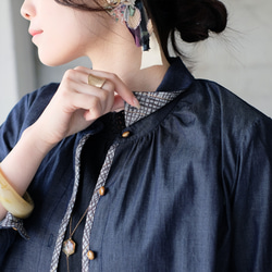 【補貨】簡約又不失時尚！簡約紐扣襯衫（22w-16）牛仔款 5號 第8張的照片