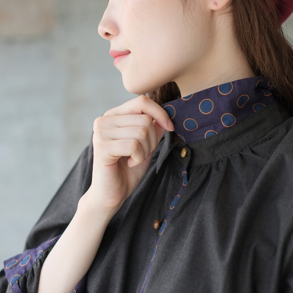 即使是基本款也能顯得時尚！簡單的紐帶襯衫 (22w-16) Sumikuro 第9張的照片