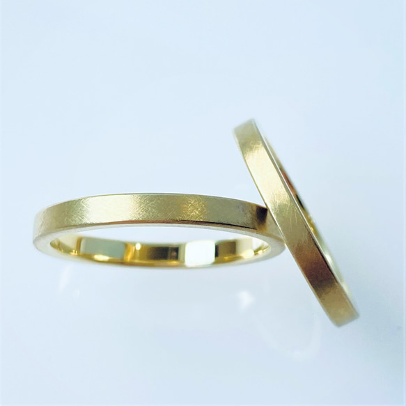 K18　コットンテクスチャーマリッジリング　[結婚指輪][ペアリング] 5枚目の画像