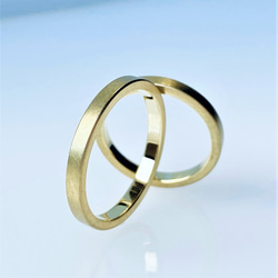K18　コットンテクスチャーマリッジリング　[結婚指輪][ペアリング] 3枚目の画像