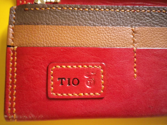 【送料無料】赤牛革の総手縫いオリジナルシンプル本革長財布　ＴＩＯーＮ０４０ 10枚目の画像