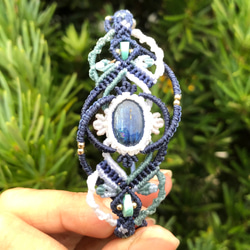 ロードナイト】マクラメライターケース M ピンク×ボルドー