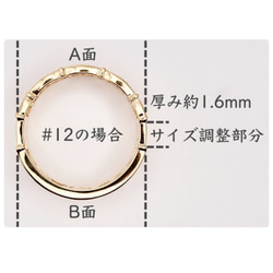 【REVERSIBLE】SILVER925 天然石リバーシブルRing Design2 14枚目の画像