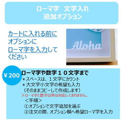 【ローマ字名入れ対応】選べるカラー　『幸運』パームツリー　ハワイアン　フォトフレーム　出産祝い　誕生日　名入れギフト 4枚目の画像