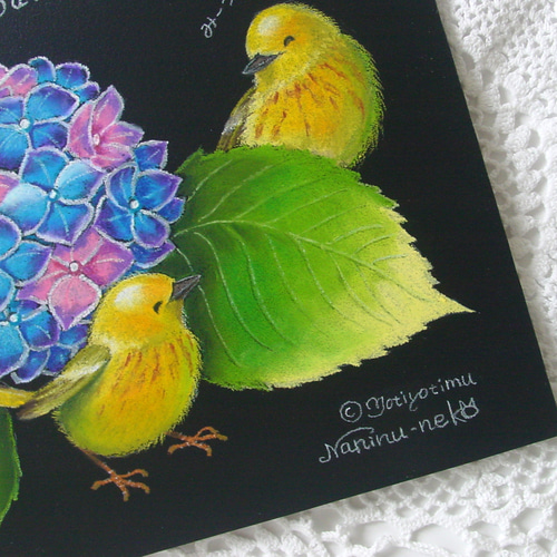 オイルパステル原画　黄色の花　2Lサイズ【額付き】 オイルパステル原画 黄色の花 2Lサイズ【額付き】 黄色い花 絵画