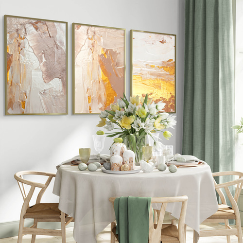 ベージュ　アイボリー　ゴールド　白　ホワイト　絵画　抽象画　北欧風　インテリア アートポスター 抽象画 シンプルモダン 北欧風 ベージュ ゴールド 曲線