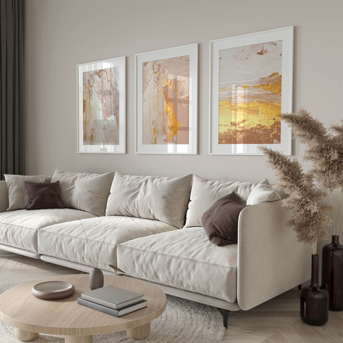 ベージュ　アイボリー　ゴールド　白　ホワイト　絵画　抽象画　北欧風　インテリア アートポスター 抽象画 シンプルモダン 北欧風 ベージュ ゴールド 曲線