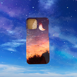 【iPhone・Android対応】『レイメイ』スマホケース / iPhoneケース　星空 幻想的 月 かわいい 宇宙 1枚目の画像