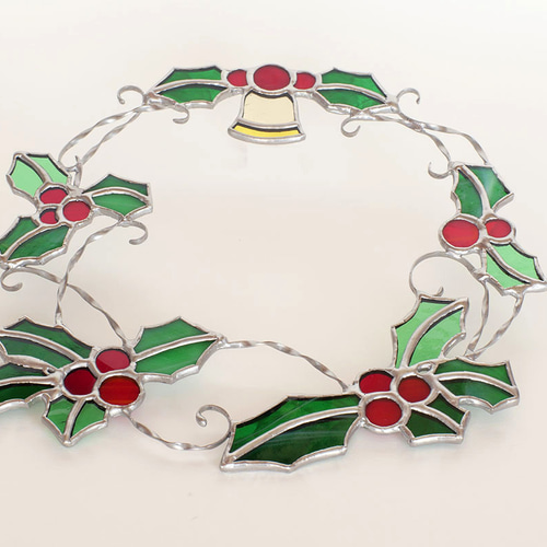 クリスマスリース ステンドグラス シルバー リース PlusBox 通販