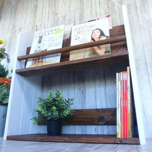 ハンドメイド 雑誌＆絵本ラック スリムサイズ (チーク色) ハンドメイド 雑誌＆絵本ラック スリムサイズ (チーク色) - メルカリ