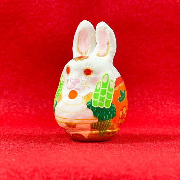 生肖達摩、招財兔、短耳 | 藝術、達摩、生肖配件、幸運符 第2張的照片