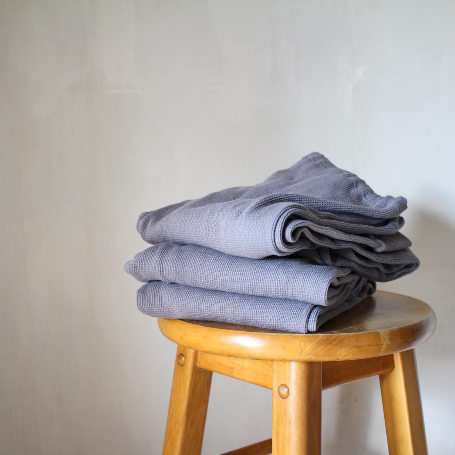 waffle knit レギンス【淡藤色】/草木染め