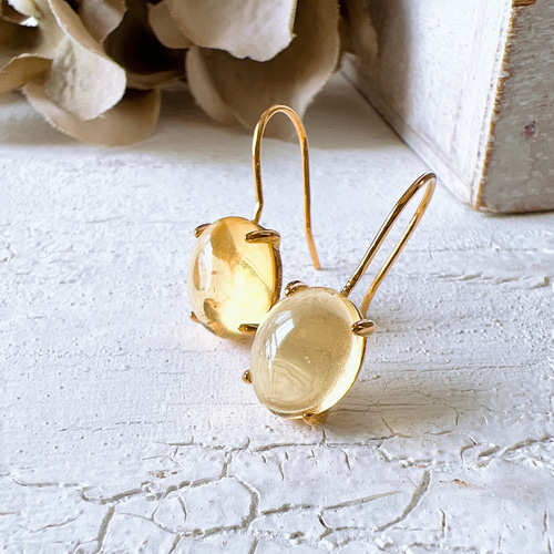 たまきち◆希少✧バルティックアンバーピアス✧14kgf たまきち◇希少✧バルティックアンバーピアス✧14kgf 天然琥珀