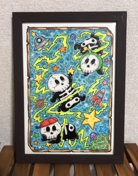 骨キッズ宇宙】 絵 イラスト アート 原画 絵画 yoc 通販