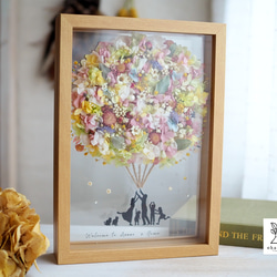 《NAMING PRINT》happy balloon colorful flowers family board(L) 第1張的照片