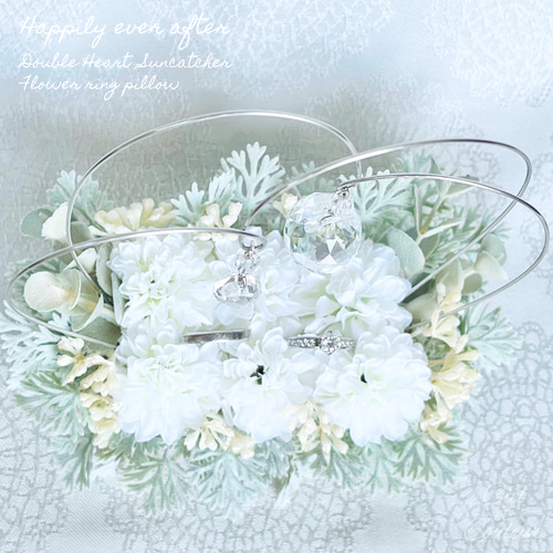 サンキャッチャー♡ハンドメイド「お上品！白いお花のキラキラブーケ♡」 サンキャッチャー♡ハンドメイド「お上品！白いお花のキラキラ