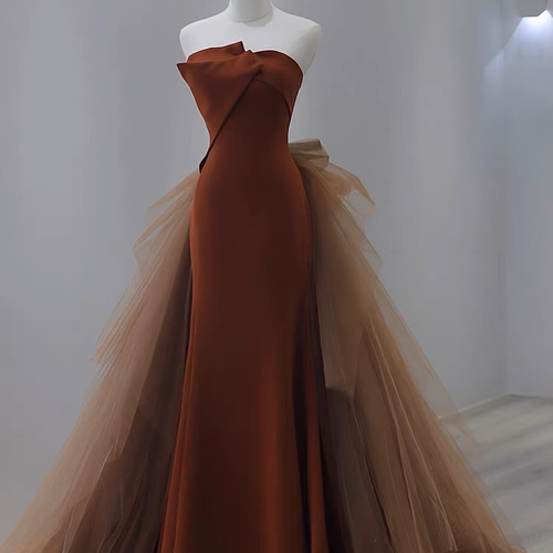 オフショルダー ボリュームトレーン マーメイドドレス ドレス ウララ  