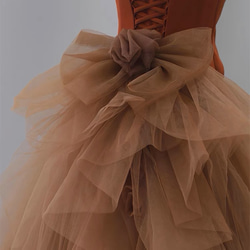 オフショルダー ボリュームトレーン　マーメイドドレス 8枚目の画像