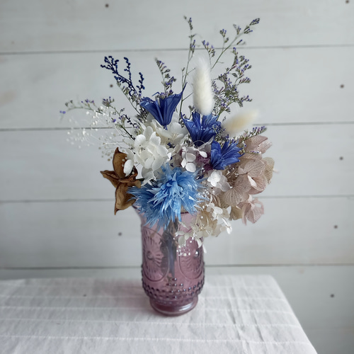 癒しの花束✲ﾟ* ✿プリザーブドフラワー ドライフラワー ミニブーケ  