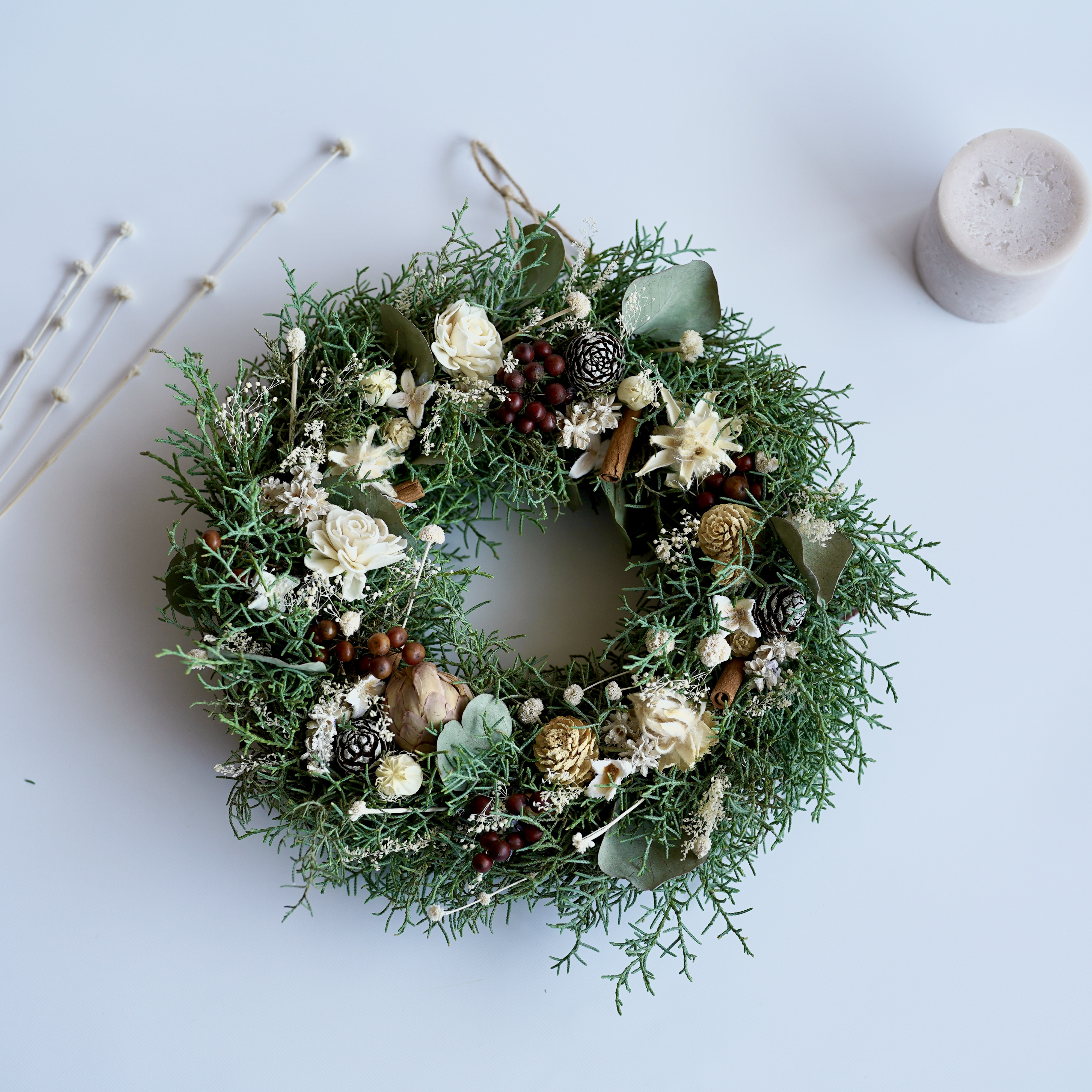 ブルーアイスのホワイトクリスマス リース sou-moku 通販 14877403