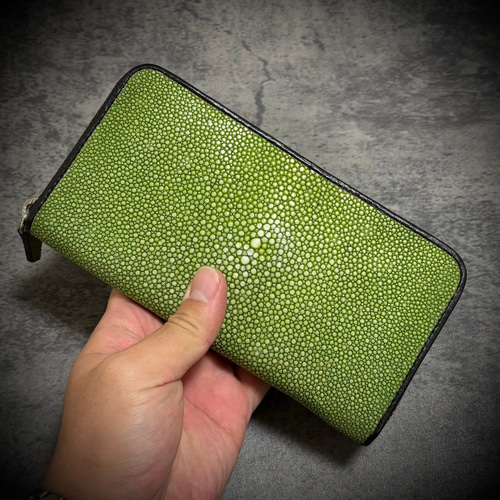 スティングレイ 長財布 財布 ポリッシュ グリーン 緑 エイ革 スティングレイ（エイ革） グリーン（緑） – Makuake STORE