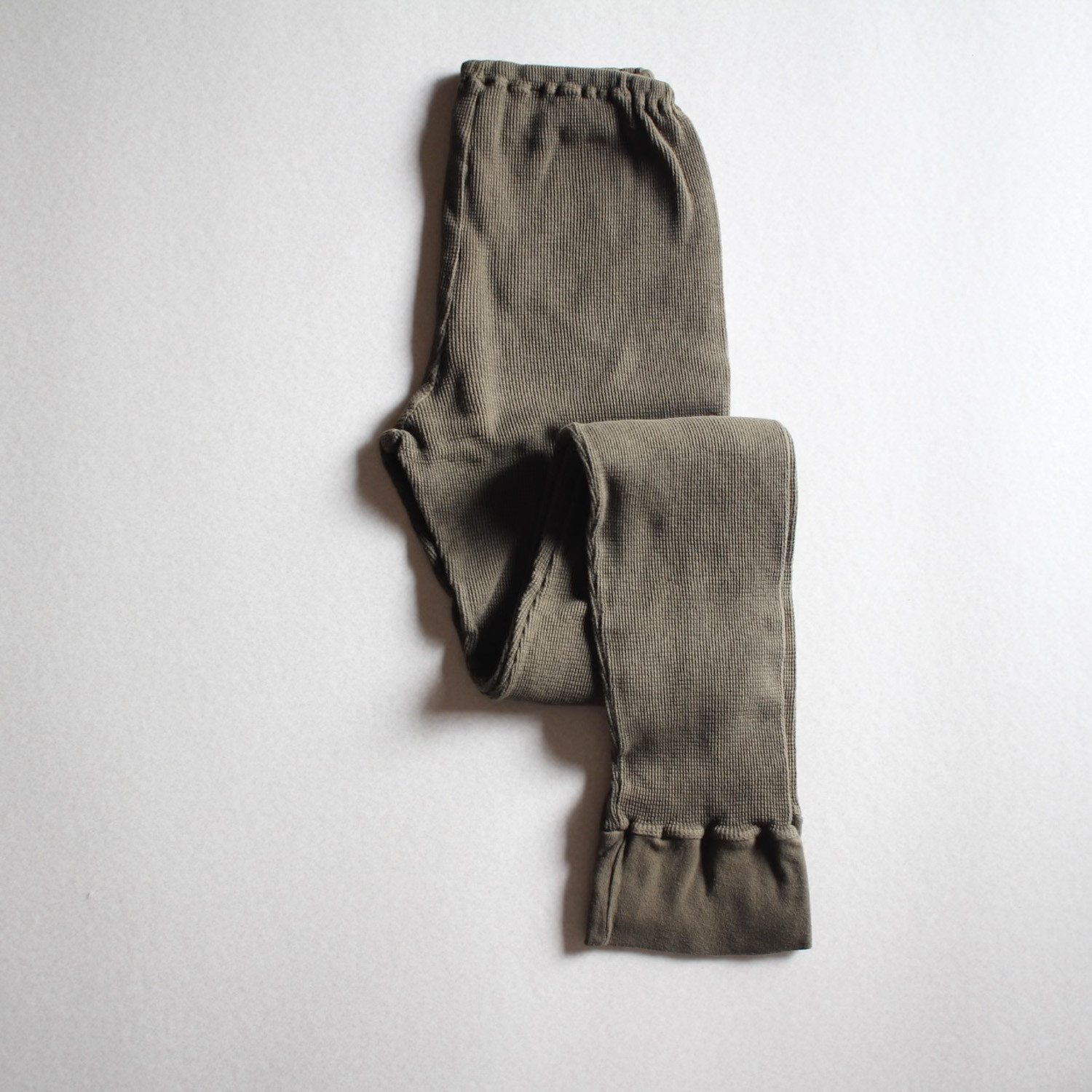 waffle knit レギンス【海松色】/草木染め