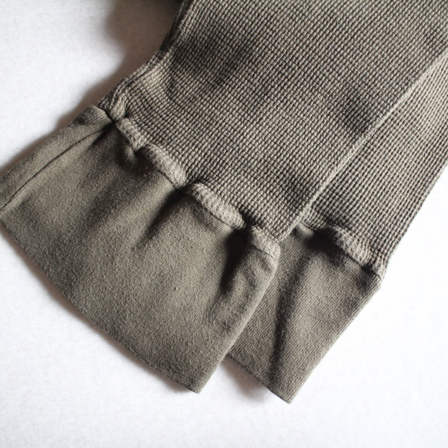 waffle knit レギンス【海松色】/草木染め