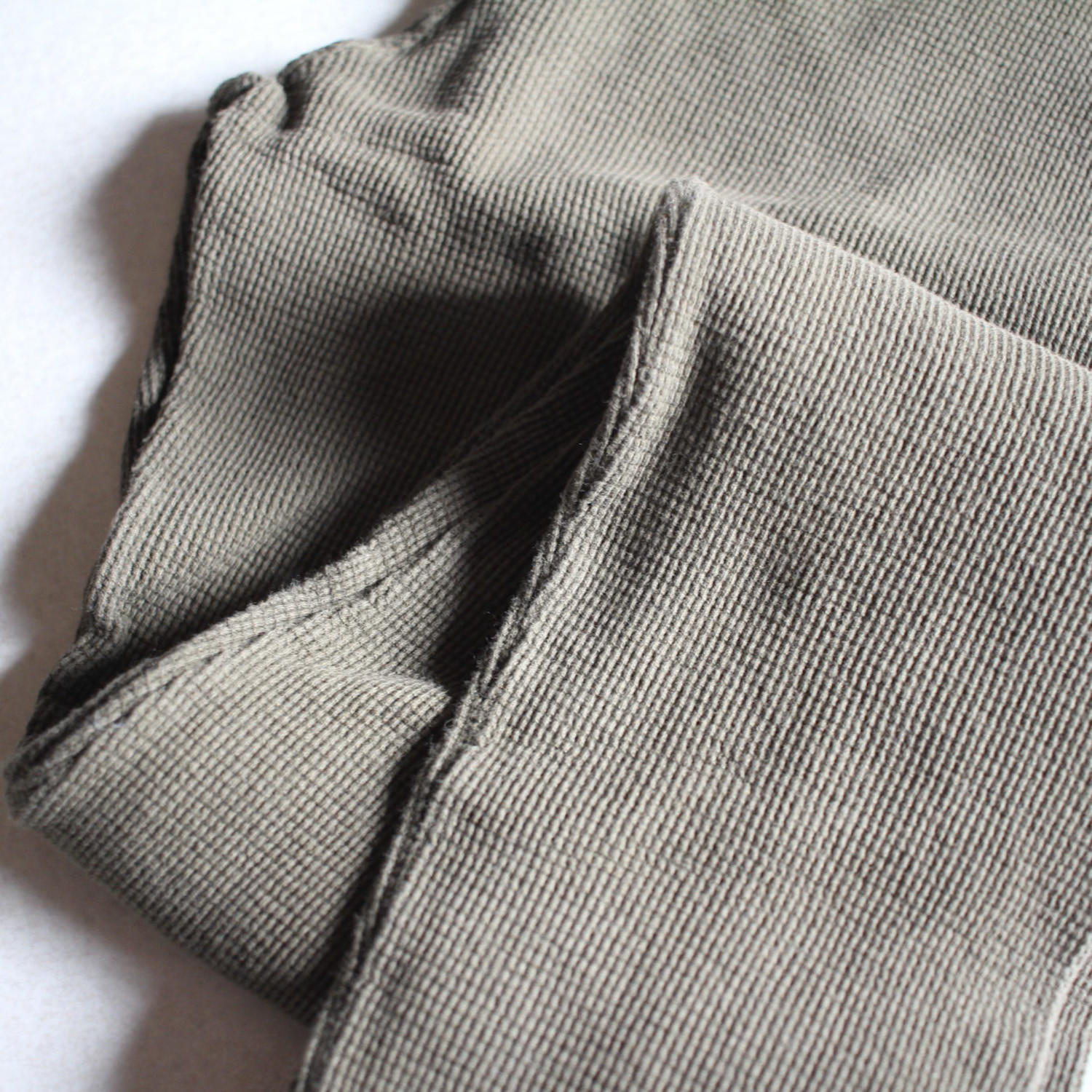 waffle knit レギンス【海松色】/草木染め