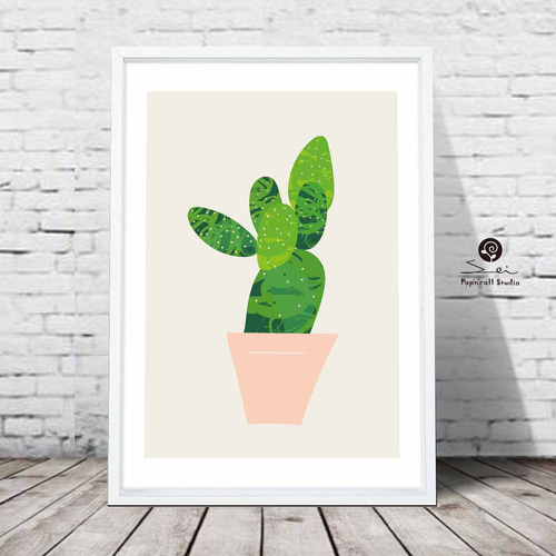 modarn サボテン イラスト アート ポスター アートポスター seiは