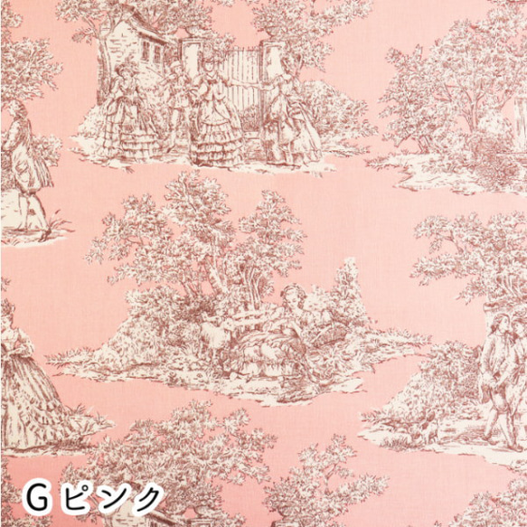 布　Toile de Jouy トワルドジュイ- ランドスケープ　50cm 4枚目の画像