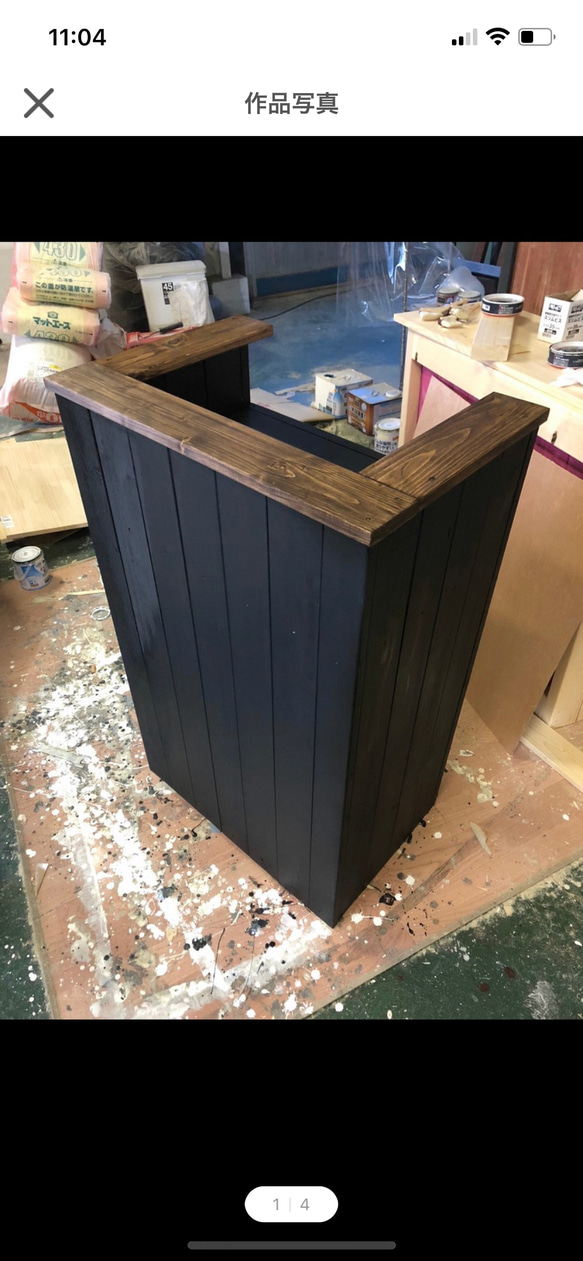 【コの字】カウンター　レジ　幅40✖︎高さ105✖︎奥行き39センチ 1枚目の画像