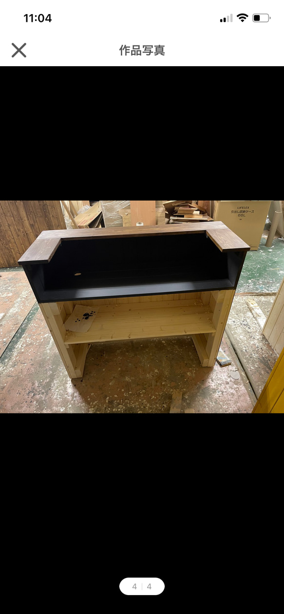 【コの字】カウンター　レジ　幅40✖︎高さ105✖︎奥行き39センチ 2枚目の画像