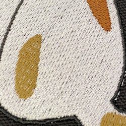 [獨一無二的限量發售] 悲傷背面刺繡貓剪影帆布迷你托特包 第7張的照片