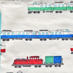 25×20   給食袋   電車　新幹線　貨物列車 5枚目の画像
