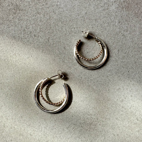 skygray❤️ 14kgfピアス 14kgf：*mini*ピアス スカイブルートパーズ