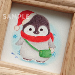複製ミニイラスト「ペンギンちゃんの冬」 2枚目の画像