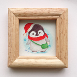 複製ミニイラスト「ペンギンちゃんの冬」 1枚目の画像