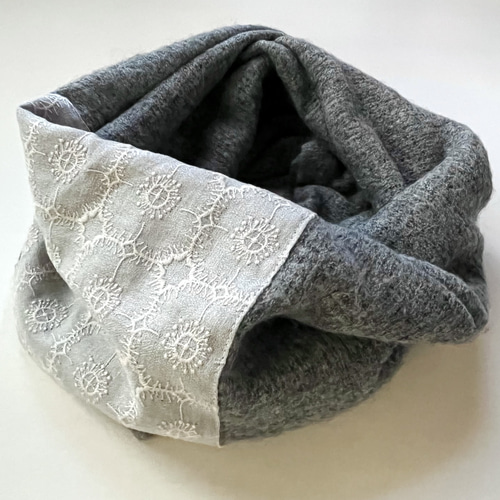 【ミナペルホネン】ハンドメイド　スヌード　タルト ミナペルホネン スヌード ハンドメイド タルト グレー（50 ミナ