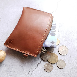YF102_手工文創 輕巧拉鍊小錢包/小物包/零錢包/皮夾 第4張的照片