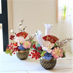 特大サイズ お正月フラワーアレンジメント ご予約済となりました。 新春2023 フラワーアレンジメント 玄関 贈り物 正月 直送 初春 299