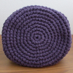 ニットの巾着バッグ　～紫カラー～ 5枚目の画像