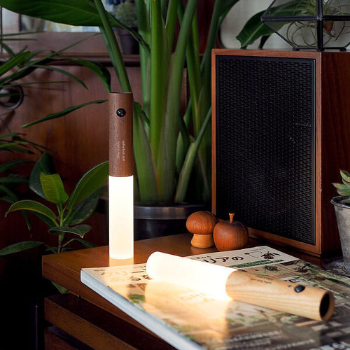 名入れ】人生の明かりを照らす LED スティックセンサーライト ブラウン