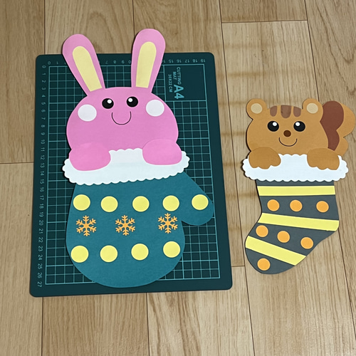 てぶくろ 保育 壁面 冬 切り絵 KIRHAR キルハル 通販 14879613