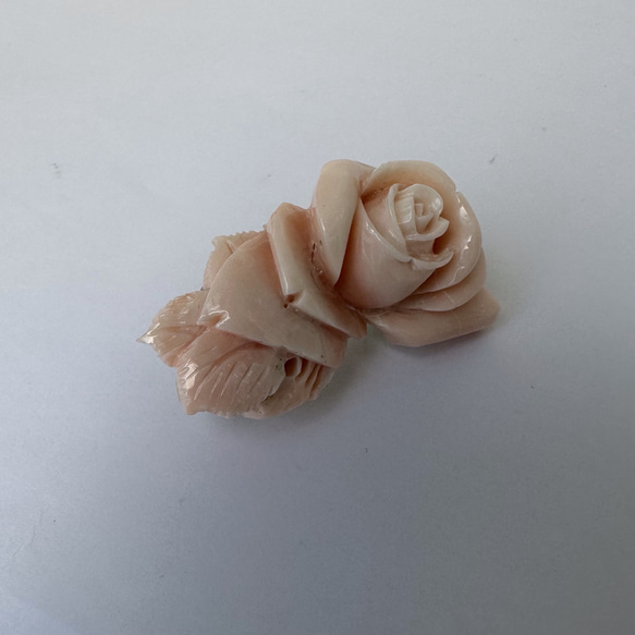 訳あり特価品⭐️珊瑚彫り帯留『ピンクの薔薇』R41028H2 10枚目の画像