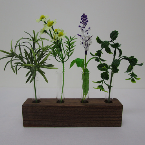 木の一輪挿し 4連 一輪挿し・花瓶・花器 watamoku 通販 14880014