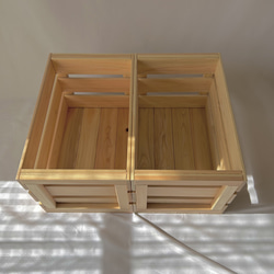 【送料無料】2個セット　国産ひのき　ウッドボックス〈大〉 5枚目の画像