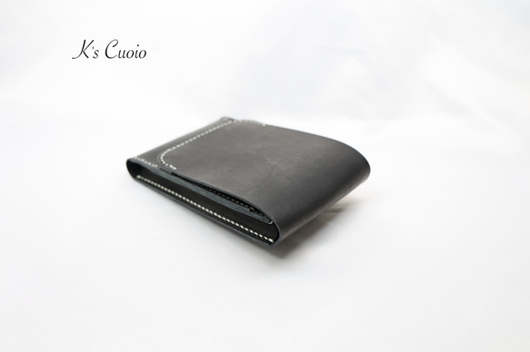 ヌメ革　ベルト通し型スマホケース縦型（ブラック色）【送料無料】 5枚目の画像