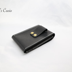 ヌメ革　ベルト通し型スマホケース縦型（ブラック色）【送料無料】 3枚目の画像